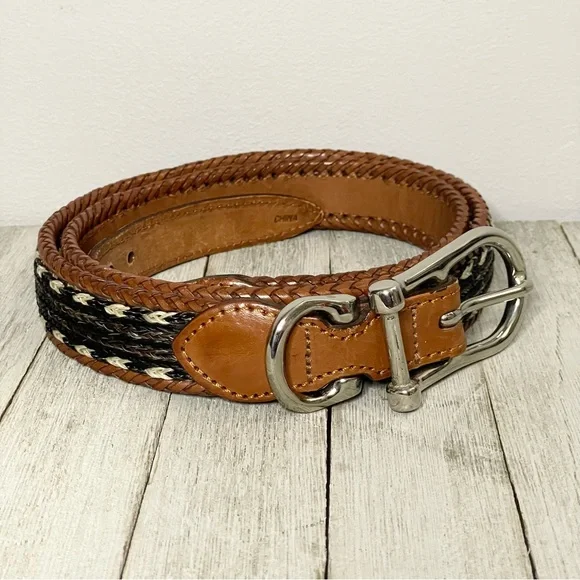 Willis & Geiger Outfitters Equestrian Safari Style Braided Leather Belt